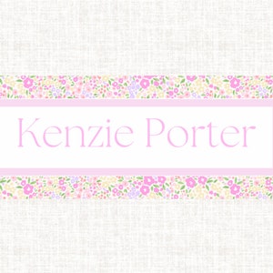 Girls Liberty Floral Sticker Labels (Set of 60)- Cups/Lunch Box/Art Supplies/Organization