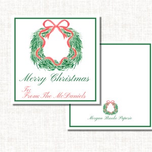 Afdrukbare kerstcadeautag, kersttagsjabloon, gepersonaliseerde tags, kerstcadeautags, kerststicker