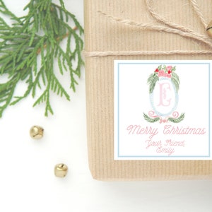 Adesivo ou cartão de presente de Natal personalizado em aquarela | Cartão de anexo quebra-nozes | Etiqueta de presente quadrada e adesivos | Natal em aquarela