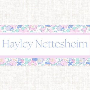 Girls Liberty Floral Sticker Labels (Set of 60)- Cups/Lunch Box/Art Supplies/Organization