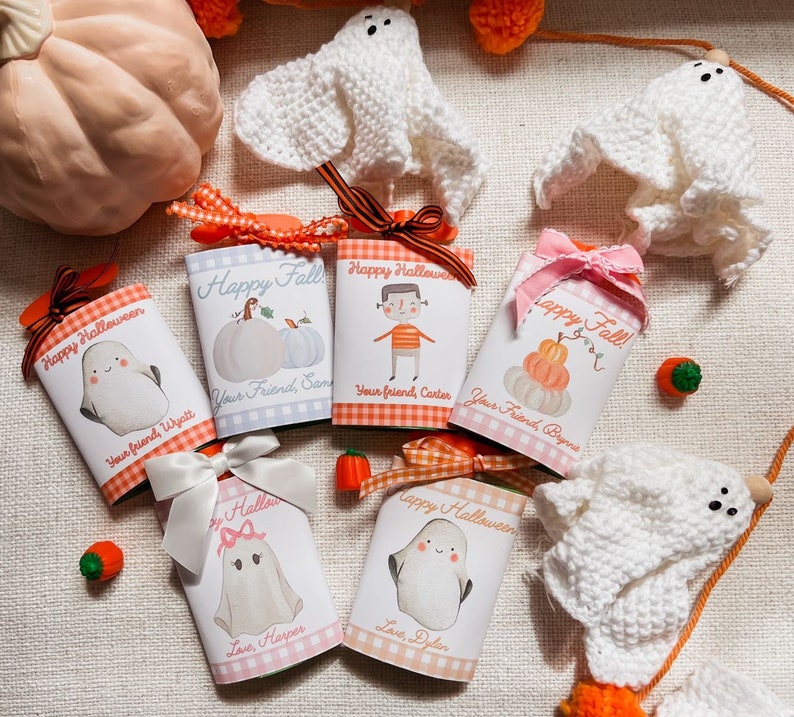 Watercolor Pink Girl Ghost Applesauce Pouch Halloween Etsy