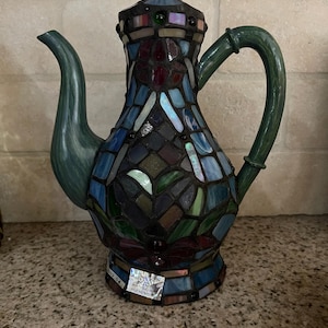 Brand new No Box tiffany style teapot tea pot accent night end entryway entry way table kettle light free shipping