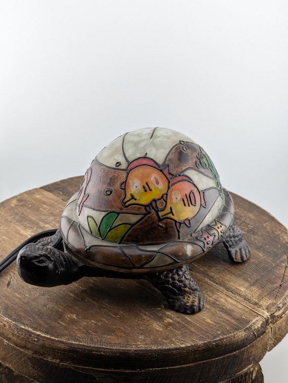 Good Fair Condition Tiffany Style Fish Turtle Tortoise Lamp  display picture 1