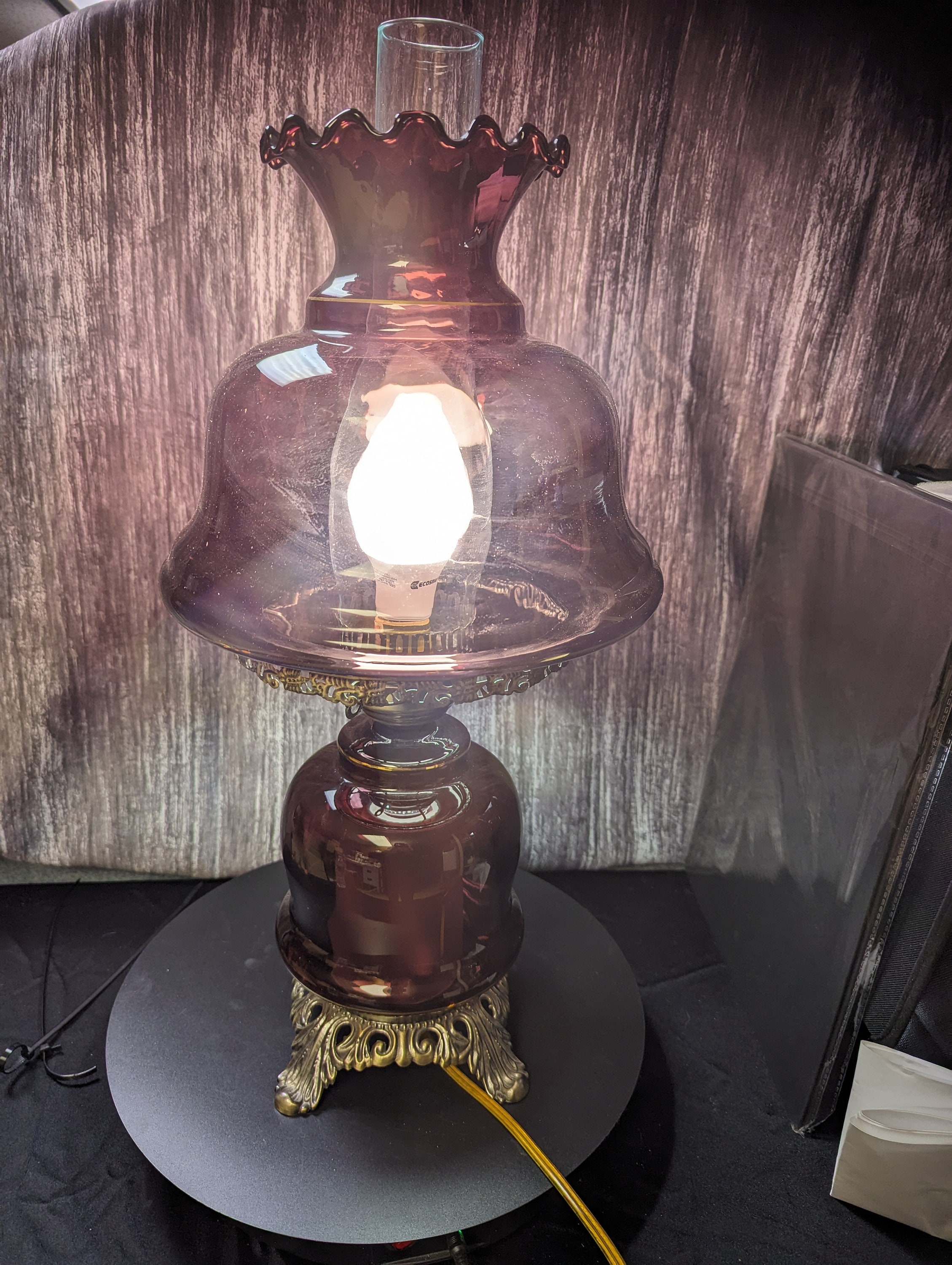 Very Good Vintage Condition Gorgeous Purple Table Electric Very Good Vintage Condition Gorgeous Purple Table Electric