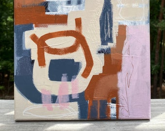 Peinture abstraite originale sur toile, peinture acrylique moderne, art mural abstrait - « Dune Sunset »