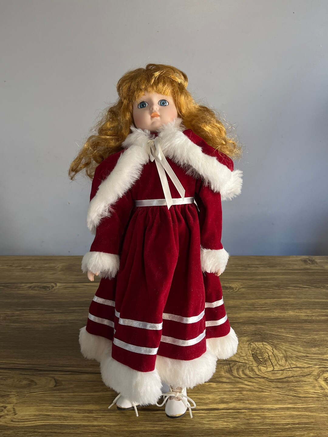 RARE Vintage 1988 Heritage Mint Collection Doll in Red Dress 16 Americas Doll Jennifer in Maroon