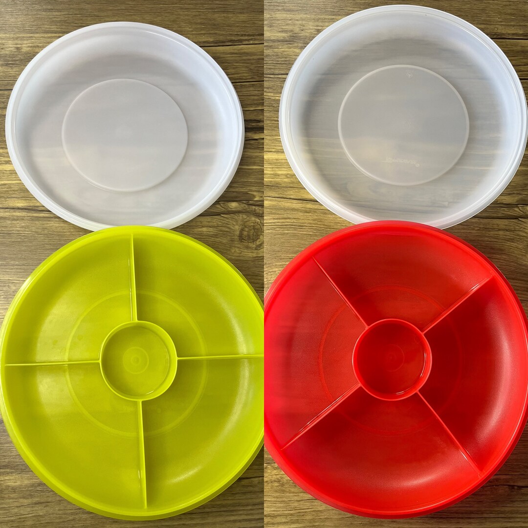 Vintage Tupperware Vegetable/fruit Divided Serving Tray With Etsy