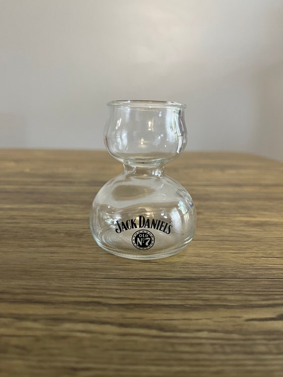 Vintage 90s Jack Daniels Double Bubble Hourglass Shot Glass Etsy