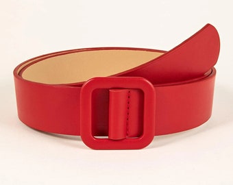 WOMEN FASHION Accessories Belt Red discount 79% NoName Red belt Red Single 