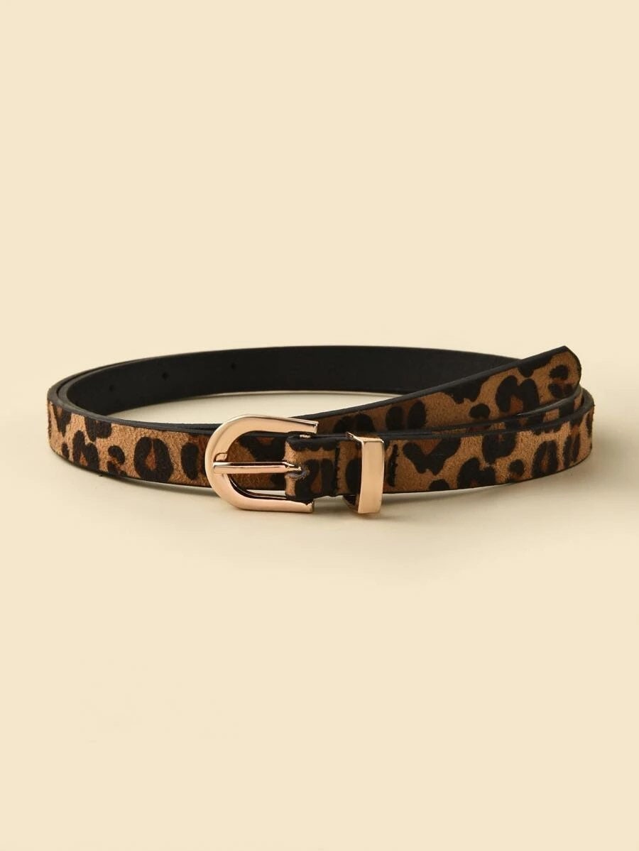 Womens Leopard Print Leather Belts for Women, Waist Belts Designer