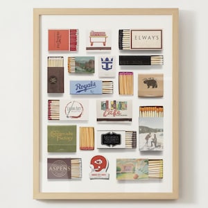 TEMPLATE: Custom Matchbook Wall Art, Personalized Vintage Matchbook Artwork, Custom Illustration, Retro Wall Decor, Unique Gift