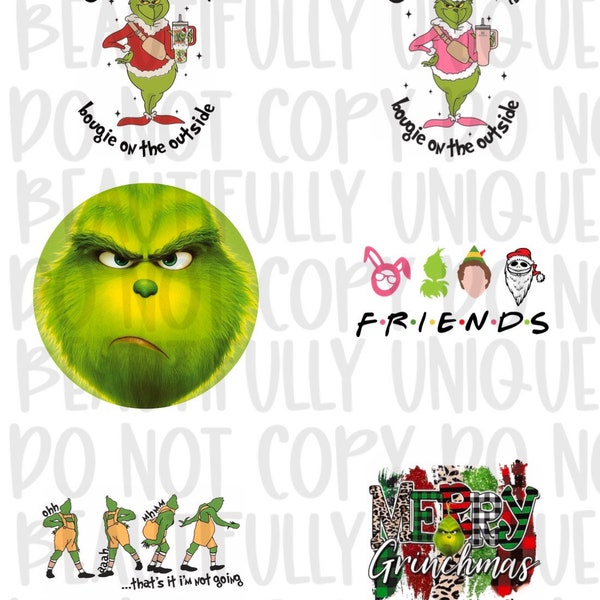 Grinch 3 Inch Cardstock Round