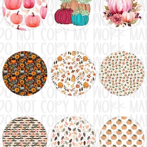 Fall 2.5 Inch Cardstock Round