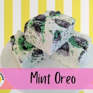Mint Cookie Gourmet Marshmallows – Jumbo Handcrafted 3-Pack (~6oz)