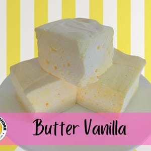 Butter Vanilla Gourmet Marshmallows – Jumbo Handcrafted 3-Pack (6oz)