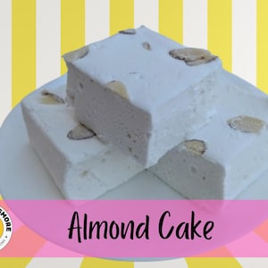 Almond Cake Gourmet Marshmallows | Handcrafted Marshmallows | Homemade Artisan Treats for Hot Chocolate and S&#39;mores | premium Gelatin