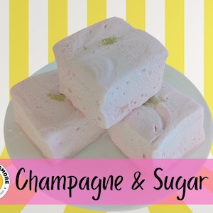 Champagne & Sugar Gourmet Marshmallows – Jumbo Handcrafted 3-Pack (~6oz)