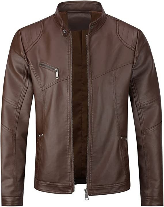 Mens Brown Leather Jacket Men's Casual Leather Jackets Etsy