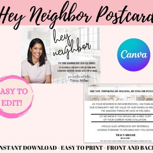 Hey Neighbor Real Estate Postcards | Pocztówki klientów | Unikalne pocztówki | Personalizowane pocztówki | Nowoczesny agent nieruchomości
