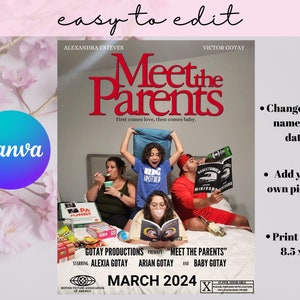 Conozca a los padres Anuncio de embarazo / Anuncios de embarazo / Anuncios divertidos / Anuncios de maternidad