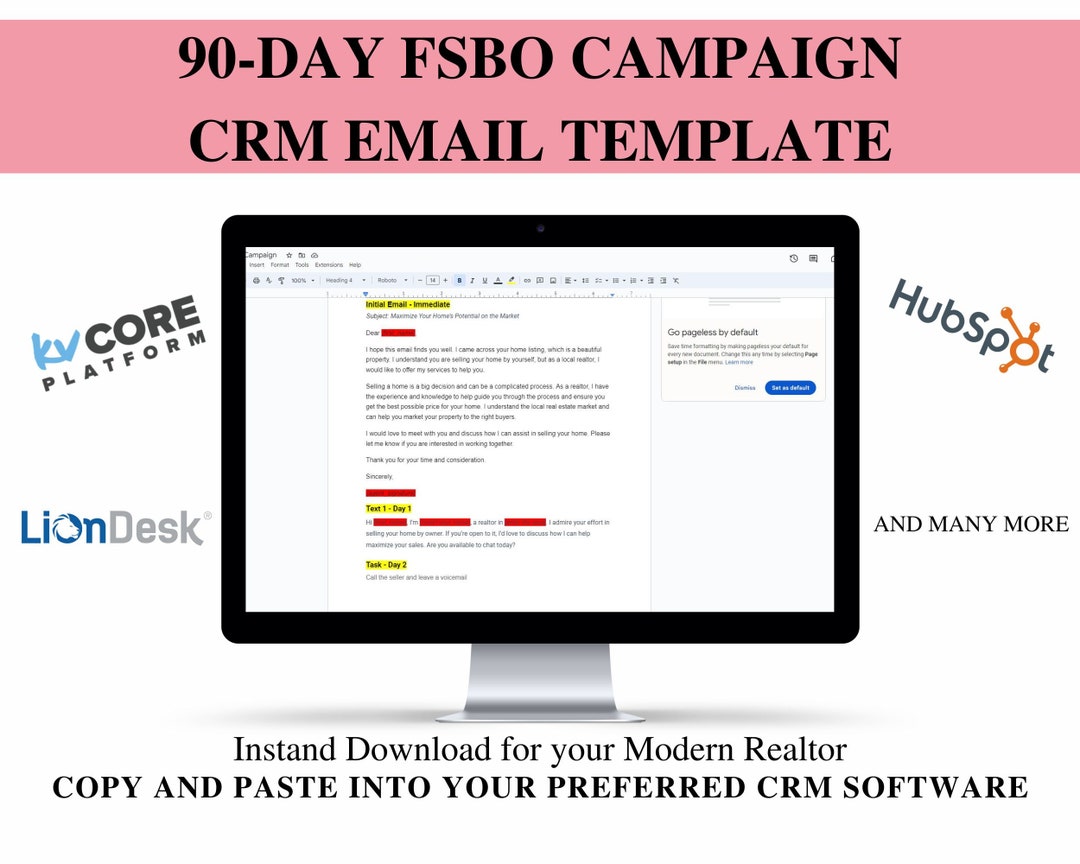 90day Email Template for FSBO Campaign for Real Estate CRM Templates 90day Email Template for FSBO Campaign for Real Estate CRM Templates