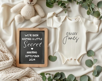 Digital Pregnancy Announcement | Pregnancy Personalized Reveal | Baby Announcement | Social Media Announcement | Customizable Baby Reveal