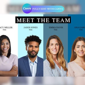 Meet the Team Motion Template | Canva Templates | Business Partners | Staff Templates