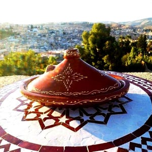 Moroccan Oval Enameled Cooking & Serving Tagine-Oval Clay Tagine For Serving Meals-Clay Cookware-Oval Pot-Lead-Free Tagine-Moroccan Tagines