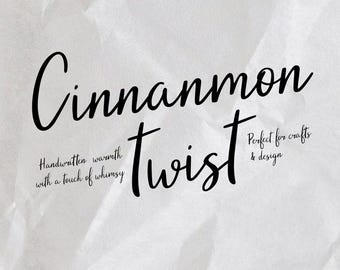 YJC Cinnamon Twist: Elegant Script Font, Wedding Invitation Font, Handwritten Cursive for Cricut, Procreate, Romantic Calligraphy Typeface