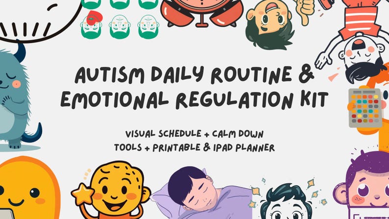 Autism Daily Routine Kit | Visual Schedule, Neurodivergent Calm Tools ...