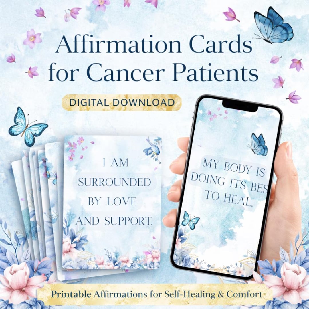 Cancer Card.pdf 45 Chemo Affirmation Cards for Cancer Patients - DIGITAL DOWNLOAD - Etsy