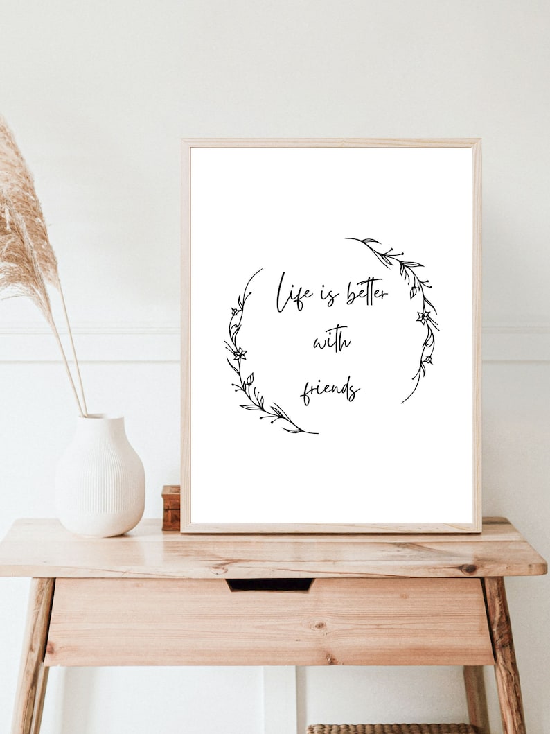 Friends Printable Printable Wall Art Friends Day Wall Etsy