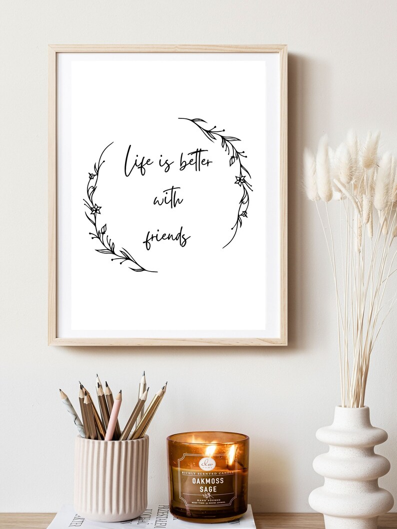 Friends Printable Printable Wall Art Friends Day Wall Etsy