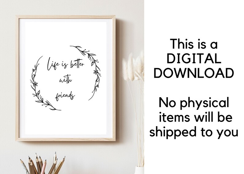 Friends Printable Printable Wall Art Friends Day Wall Etsy