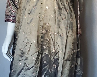 chinese dress ladies FREE PEOPLE Maxi BLUEBELL Patchwork Tiered Dress