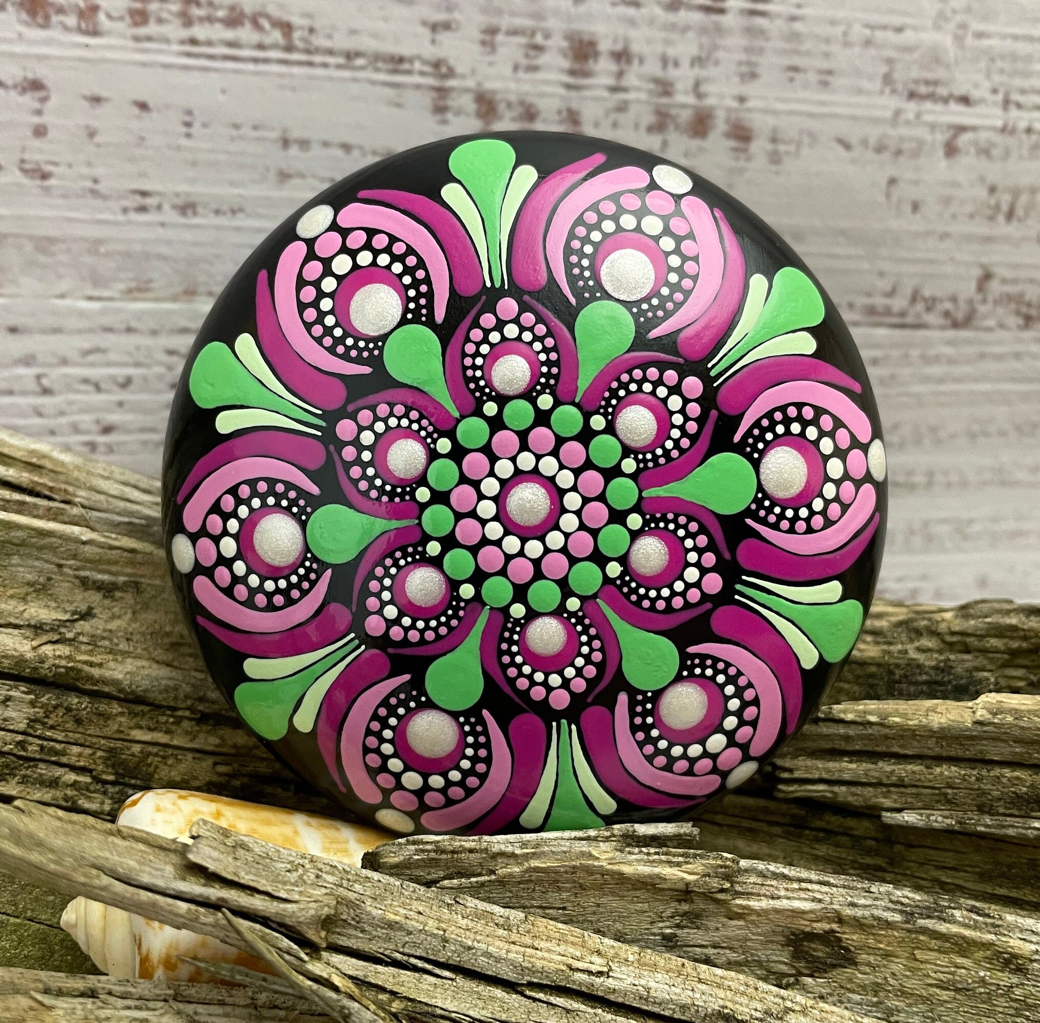 Buy Small Painted Mandala Stones Paperweights Dot Art Mandala