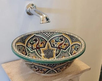 Moroccan Sinks: A Unique and Elegant Addition to Your Home , ceramic sink , moroccan sink,handmade ceramic,handmade wash bassin