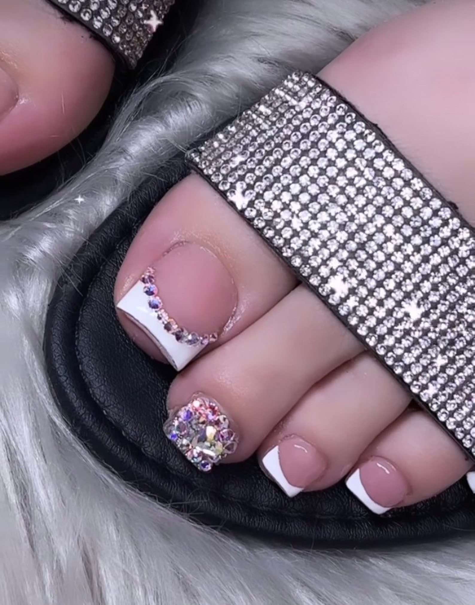 24 Pcs Gel Press on Nails Diamond Press on Toes Gifts for - Etsy