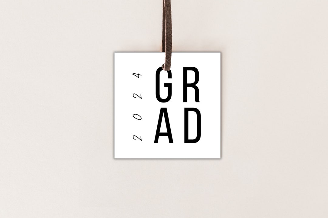 2 & 2.5 2024 Grad Bold Gift Tag Printable Gift Tag Cookie Tag ...