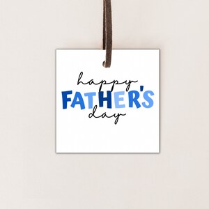 2” & 2.5” Happy Father’s Day Gift Tag | Printable Gift Tag | Cookie Tag | Father’s Day Tag | Square