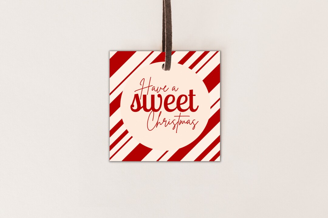 2” &amp; 2.5” Have a Sweet Christmas | Printable Gift Tag | Cookie Tag ...