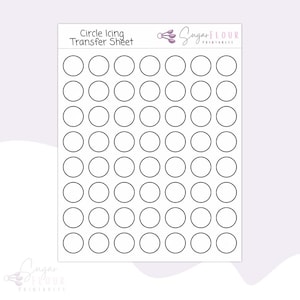 Circle Royal Icing Transfer Sheets | Royal Icing Template | Royal Icing Design | Circle Template