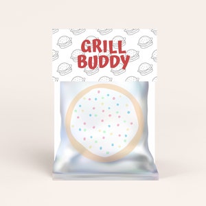 Grill Buddy Treat Topper – 3”, 4”, & 5” | Printable Treat Topper | Cookie Topper | Father’s Day
