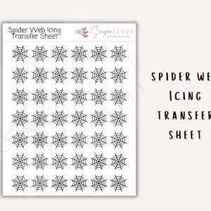 Spider Web Royal Icing Transfer Sheets Royal Icing Template Royal Icing ...