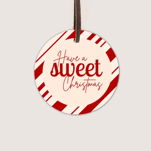 2” & 2.5” Have a Sweet Christmas | Printable Gift Tag | Cookie Tag | Christmas Tag | Round Tag