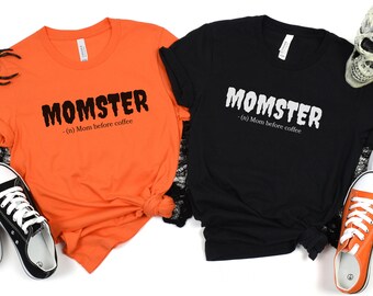 Momster Definition Shirt: Coffee Lover Mom Humor Tee