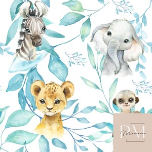 Tropical Blue Fabrics Premium Oeko-Tex Cotton image 2