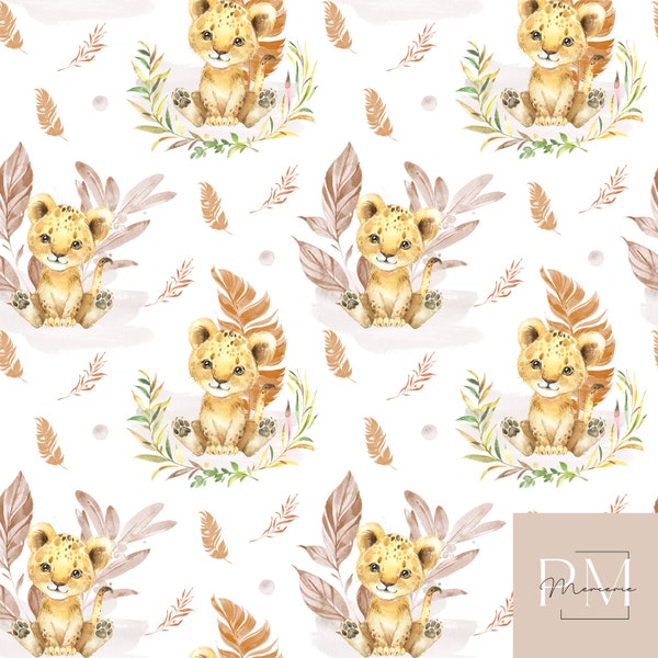 Lion Savannah fabrics - Oeko-Tex premium cotton