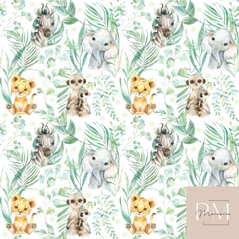 Tropical Mint Fabrics Premium Cotton Oeko-Tex image 1