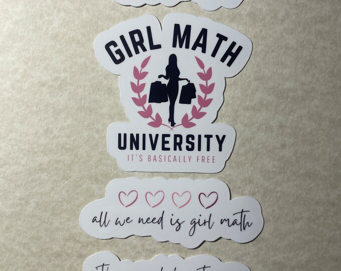 Girl Math Sticker Bundle - 4 Pack - Etsy